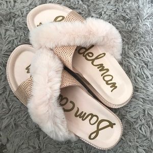 Cozy Sam Edelman plush slippers